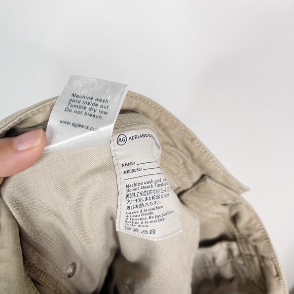 AG Adriano Goldschmied Mens 34x31 Cream The Protege Straight Leg Pants Chinos - Picture 12 of 12